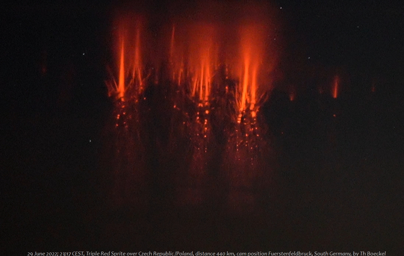 Red Sprites over Czech Republic and Poland 29 June 22 by Th. Boeckel