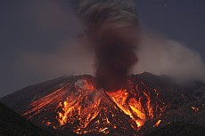 Japan: Volcano Sakura-Jima, Eruptions